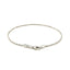 Bracelet en or blanc 14k solide avec motif torsadé en diamant - 1,5 mm