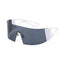 Trendy One Piece Large Frame Sunglasses for Outdoor Activities