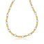Collier en lien rond et style câble bicolore en or 14 carats