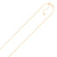 Collar de cadena ajustable de cable de oro rosa de 14k