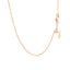 Collar de cadena ajustable de cable de oro rosa de 14k