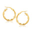 Boucles d'oreilles créoles en or jaune 14k de 1 pouce