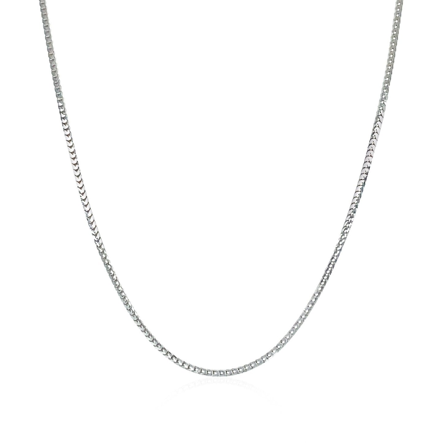 Chaîne Franco en Or Blanc 14k - 0,9 mm Élégance