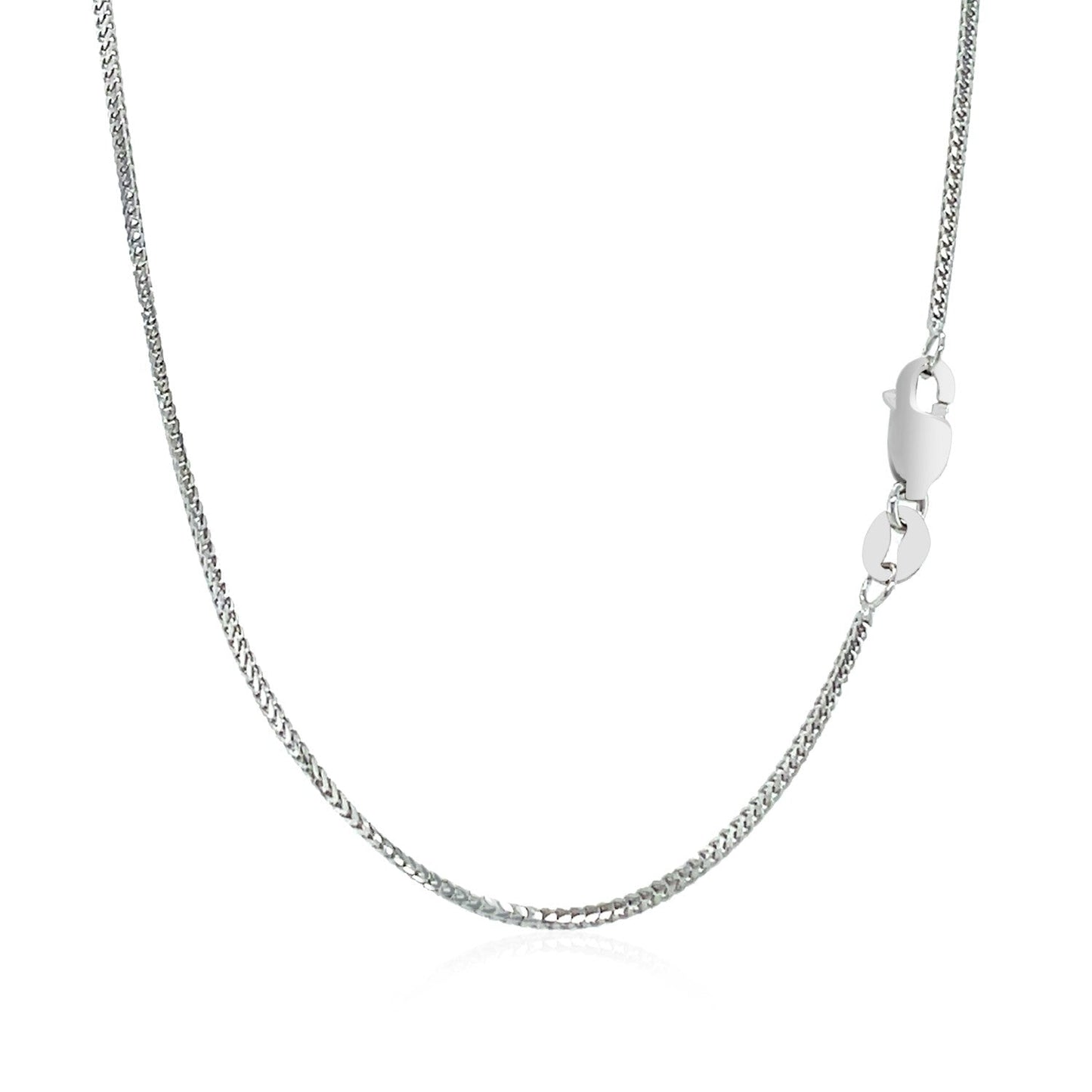 Chaîne Franco en Or Blanc 14k - 0,9 mm Élégance