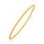 Bracelet jonc empilable fin texturé en or jaune 14 carats