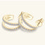 Moissanite 925 Sterling Silver C-Hoop Earrings - Korvel