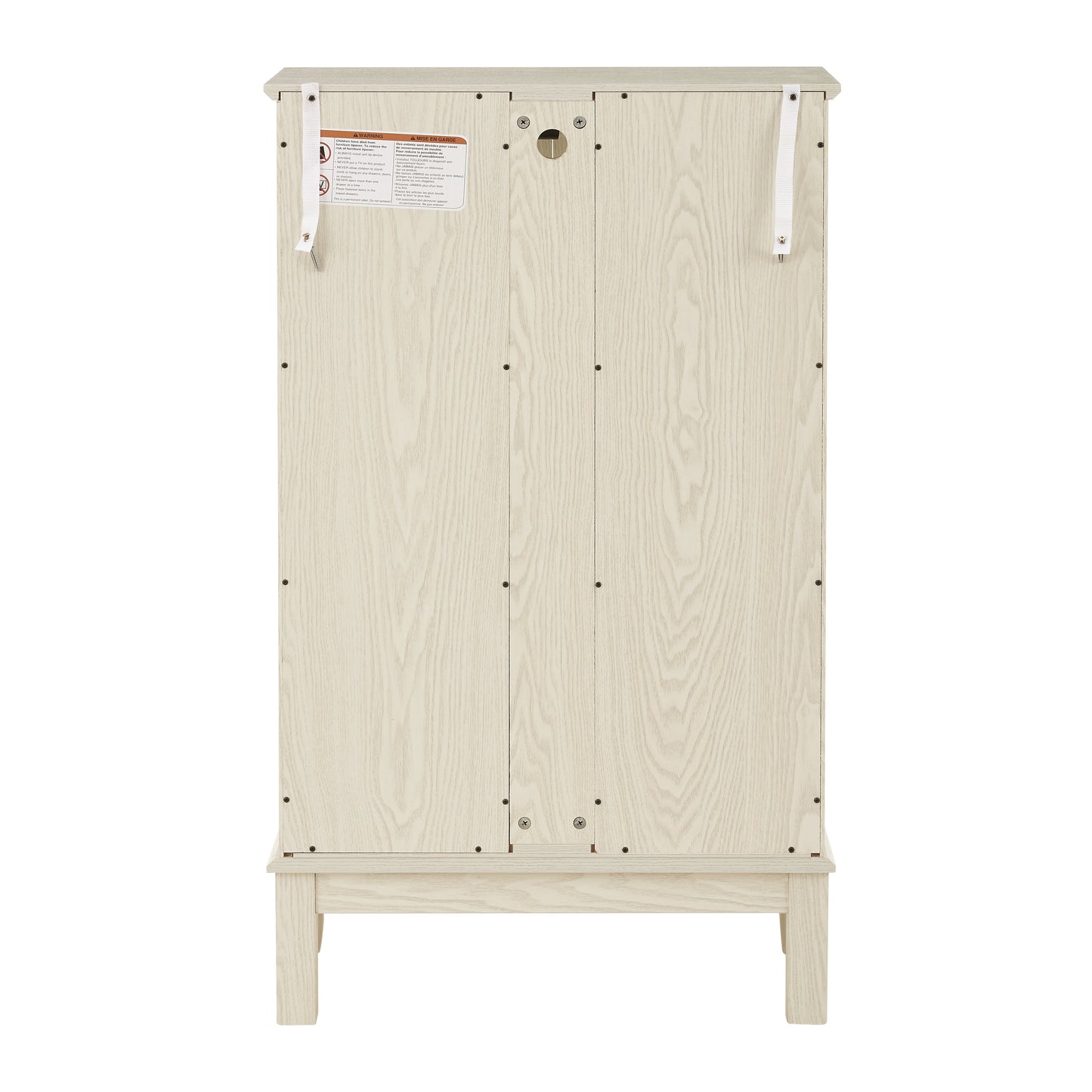 Dual door Curio cabinet with tempered glass door mirror back panel and adjustable shelf display cabinet with light bulbs, white - Korvel