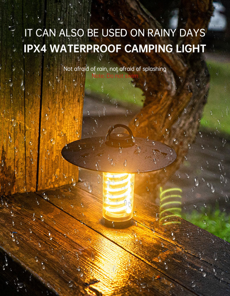 Lampe de camping portable pour extérieur avec trépied