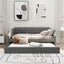 Upholstered Daybed with Trundle, Wood Slat Support,Upholstered Frame Sofa Bed   Twin Gray - Korvel