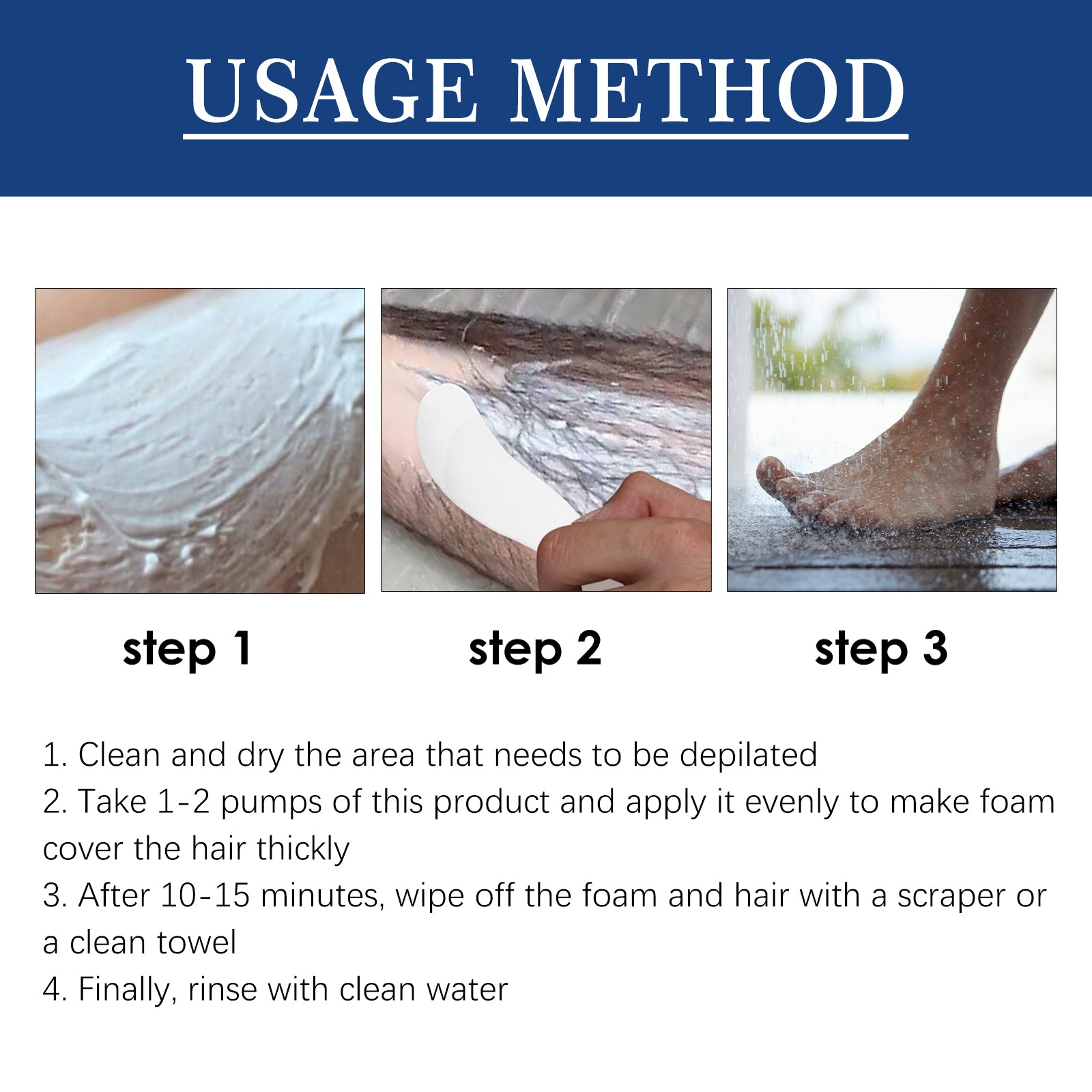 Men's Hair Removal Foam Spray Leg Underarm Chest Hair Gentle Cleansing Quick Hair Removal Spray - Korvel