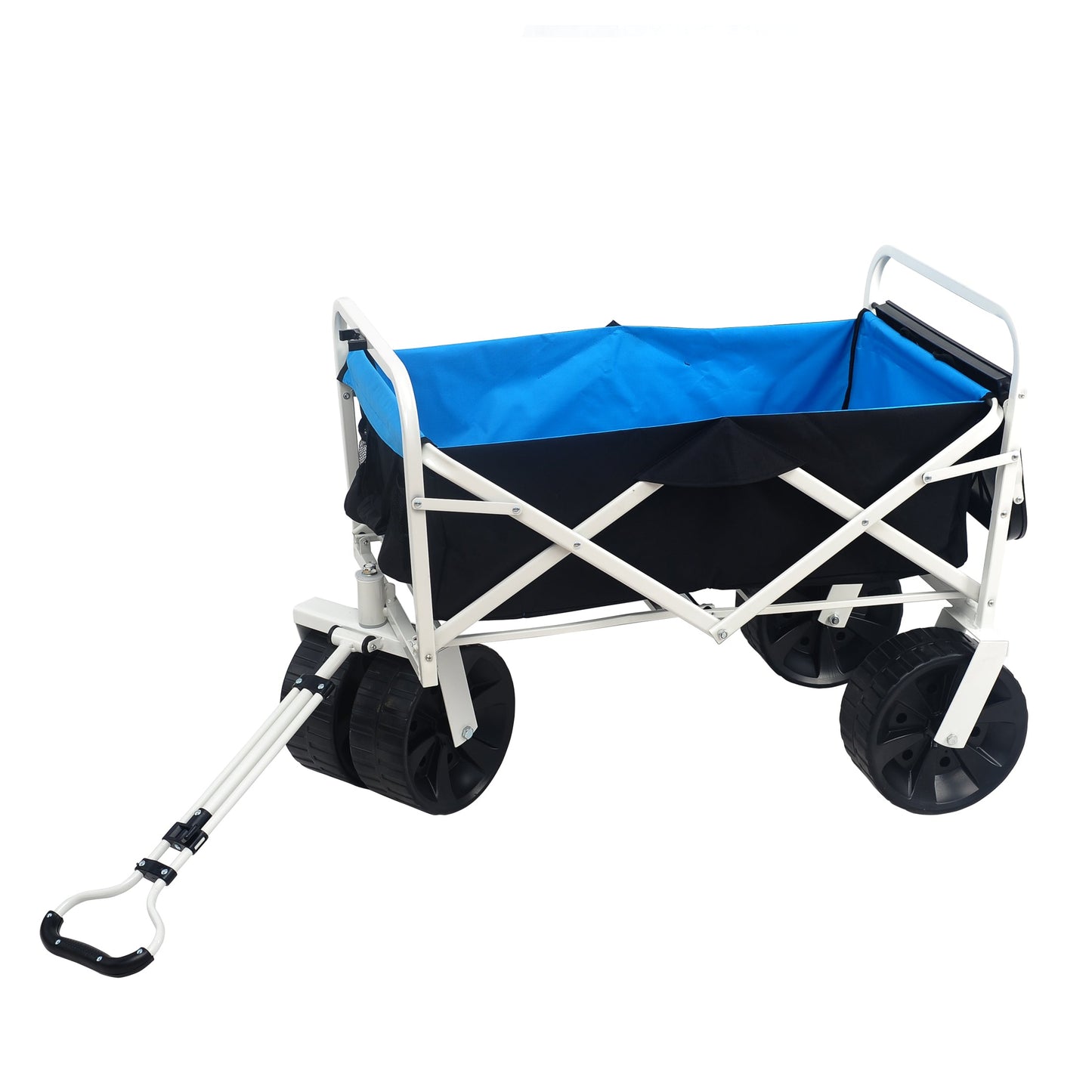 Folding Wagon Garden Shopping Beach Cart (white) - Korvel