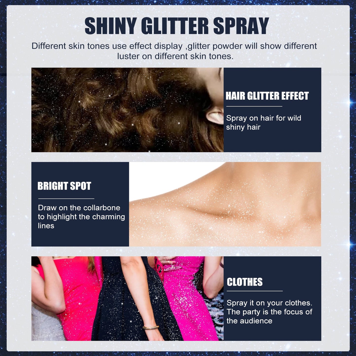 Spray Paillettes Premium pour des Looks Éblouissants en Club