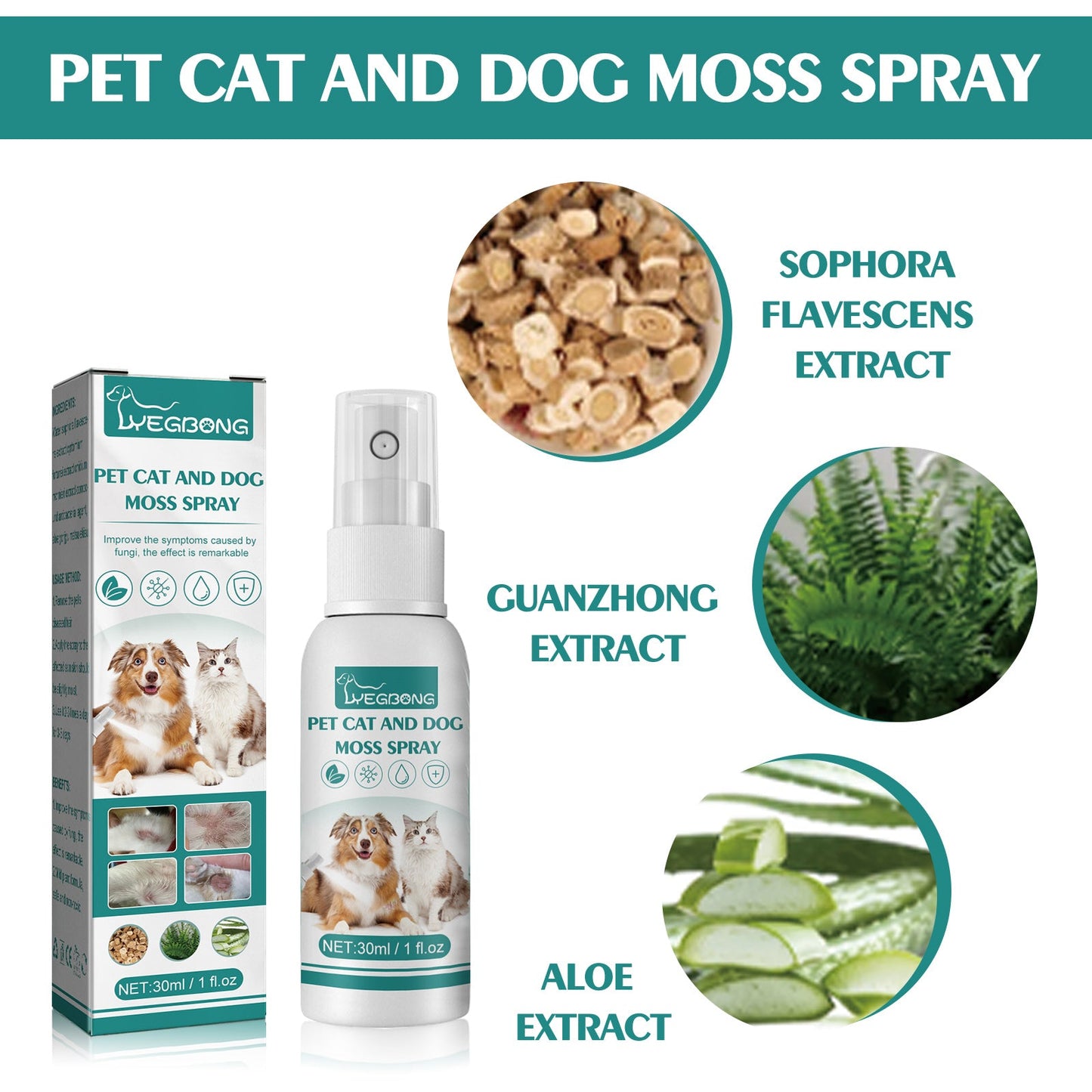 Spray Premium para Alivio de Piel de Mascotas para Gatos y Perros