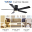52" Low Profile Ceiling Fan with Lights - Korvel