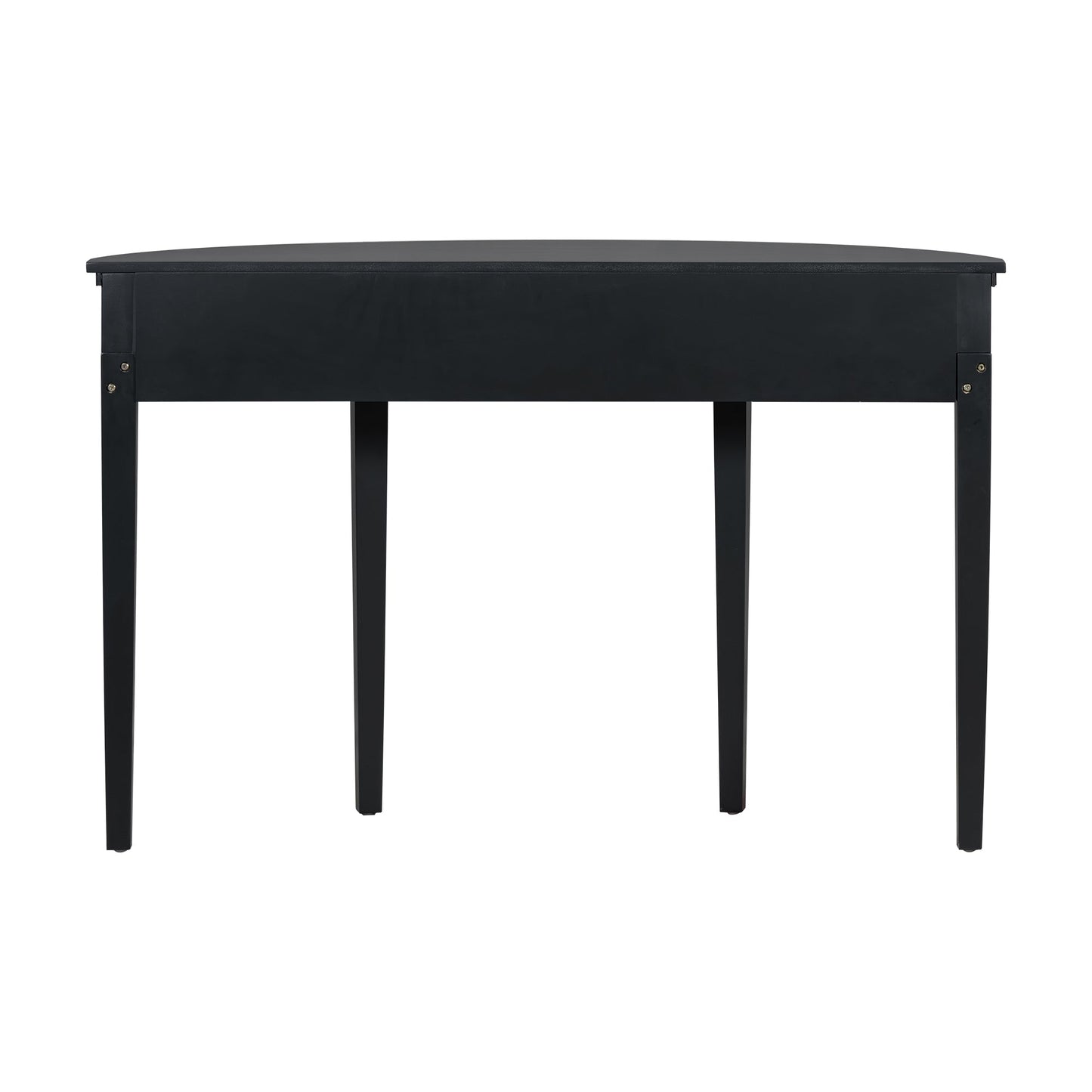 U-Style Distinctive Features of Pine Veneer Console Table with Vertical Stripe Drawer Fronts and Four Legs - Korvel
