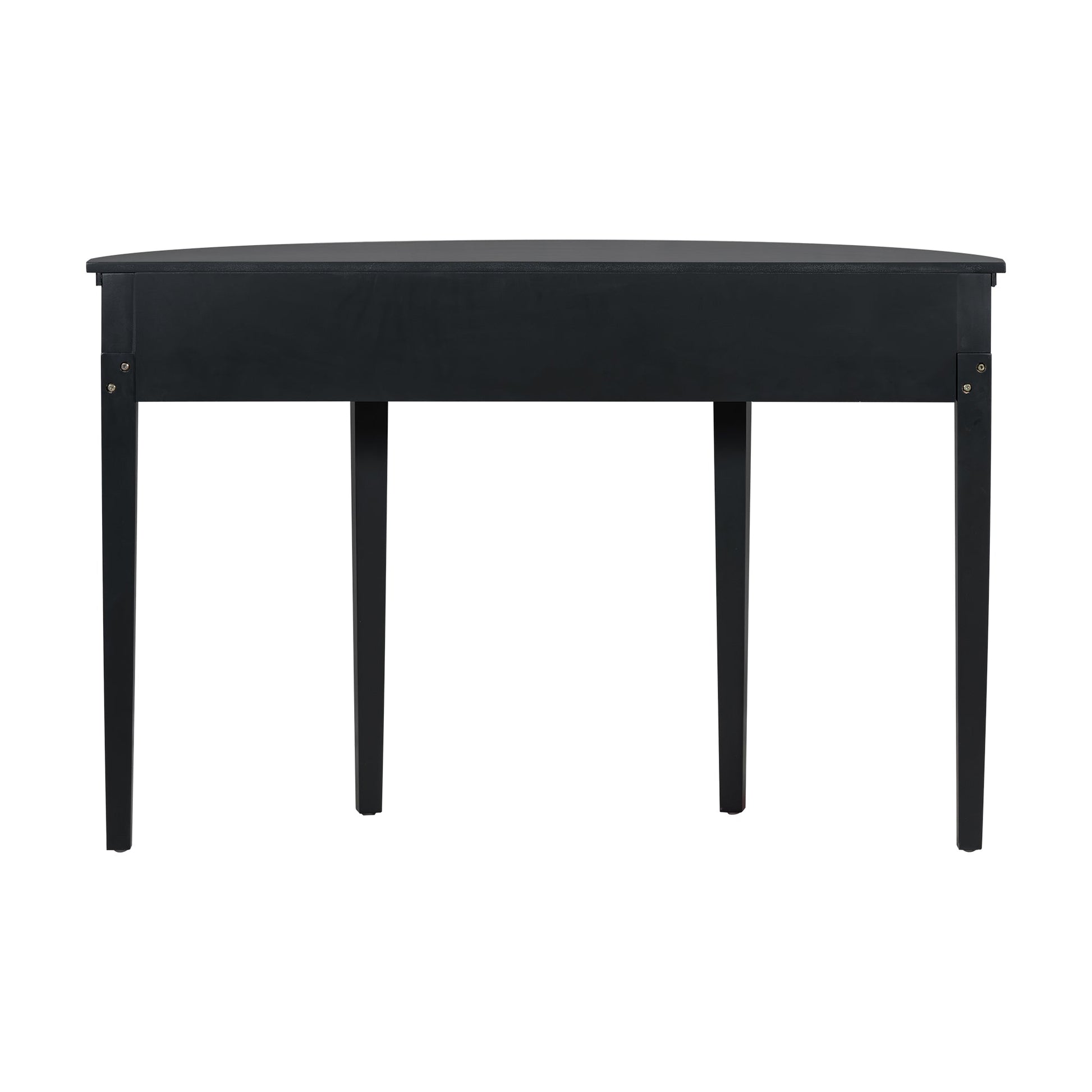 U-Style Distinctive Features of Pine Veneer Console Table with Vertical Stripe Drawer Fronts and Four Legs - Korvel