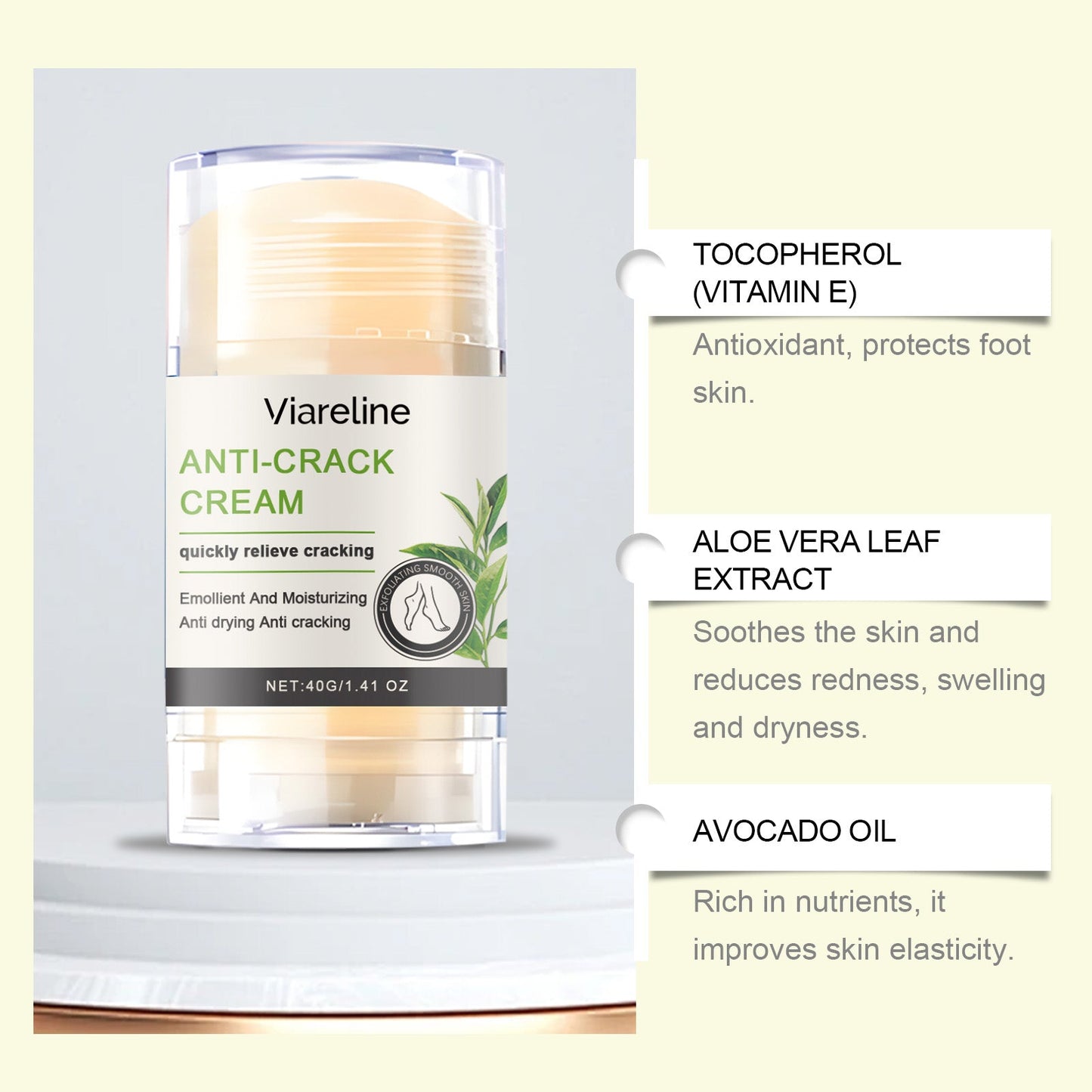 Foot Care Stick Soothes Dry, Hydrates And Moisturizes Foot Skin Daily Care Stick - Korvel