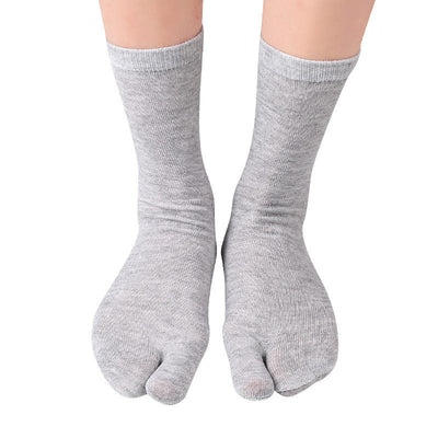 Men and Women Summer Fiber Two Finger Socks Black Kimono Flip Flop Sandal Split  Toe Socks New - Korvel