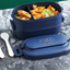 Japanese Portable Double Layer Bento Lunch Box with Cutlery