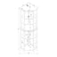 6 shelves corner Curio display cabinet with light mirror and adjustable shelves, walnut wood (excluding E26 light bulbs) - Korvel