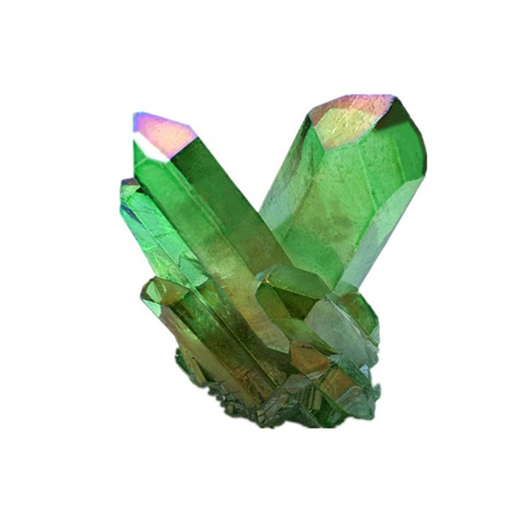 Natural Green Crystal Cluster - Modern Home Decor