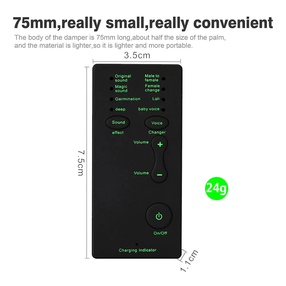 Voice Changer for PS4 Xbox Console PC Phone Tablet Sound Card 7 Different Sound Changes Microphone Voice Changer Device - Korvel