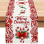 Christmas table flag candy letter printed tablecloth holiday party table decoration tablecloth pad white linen - Korvel