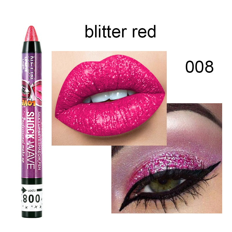 KISS SUSY 36 color eye shadow pencil stick lip pencil 2 in 1 is not easy to smudge - Korvel