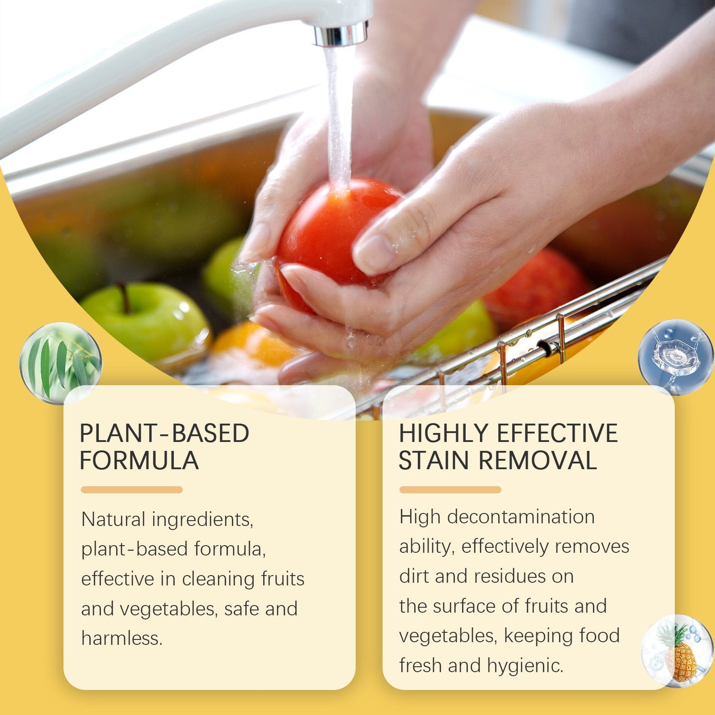 Fruit And Vegetable Cleaning Essence Mild Oil Cleaning Tableware Clean Fruit And Vegetable Multi-Functional Cleaner - Korvel