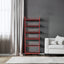 Red 6-story rolling cart gap kitchen ultra-thin sliding out storage tower shelf with wheels, 6 baskets - Korvel