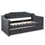 Upholstered Twin Daybed with Trundle Black - Korvel