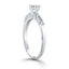 14k White Gold Shared Prong Accent Diamond Engagement Ring