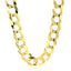 Chaîne Curb en Or Jaune 14k Solide 10,0 mm