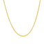 Cadena de Trigo Redonda Cortada con Diamante de Oro Amarillo de 14k - 1.1mm