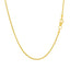 Cadena de Trigo Redonda Cortada con Diamante de Oro Amarillo de 14k - 1.1mm