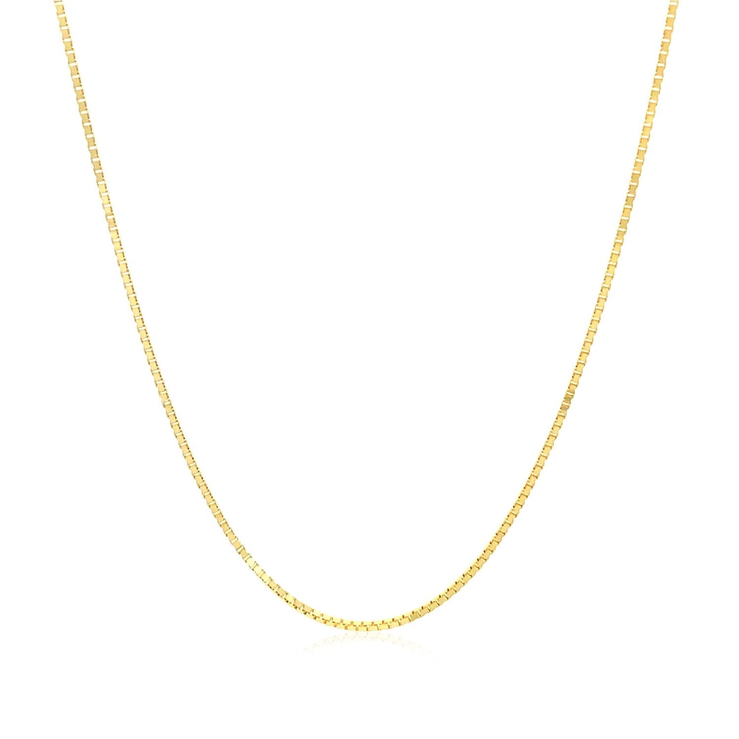 10k Yellow Gold Classic Box Chain - 0.8mm