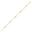 14k Yellow Gold Anklet with Filigree Diamond Shape Stations
