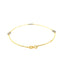 Bracelet de cheville en or bicolore 14k avec cœurs entrelacés