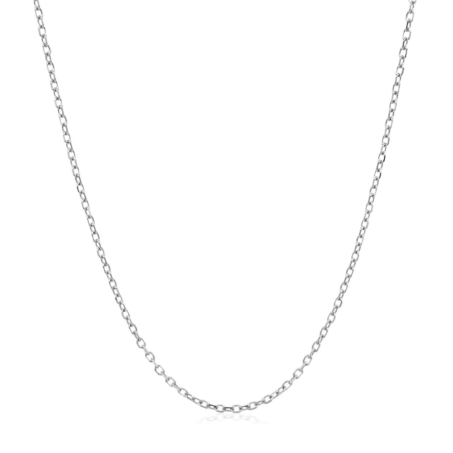 Chaîne en maillons facettés en or blanc 14k - 1,3 mm