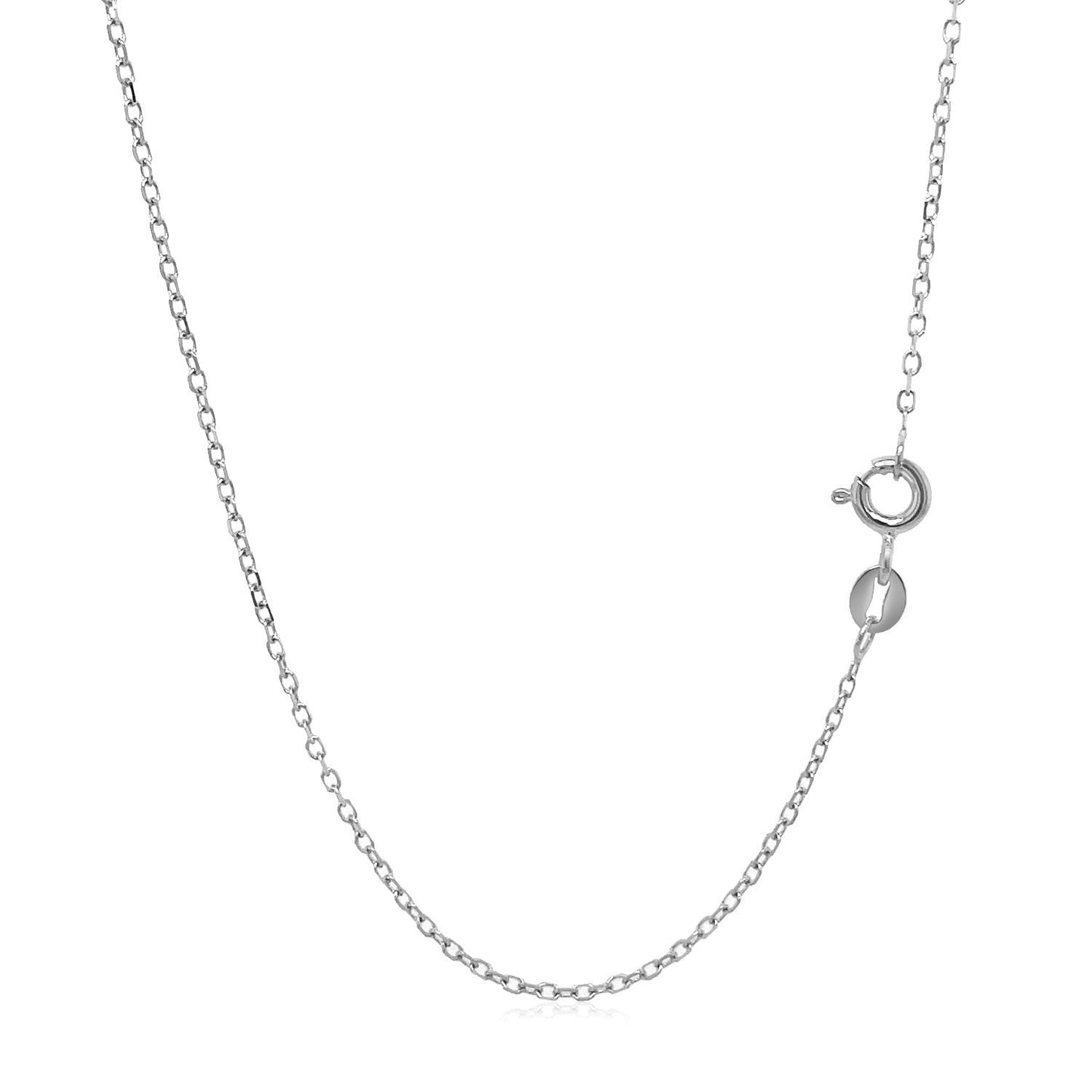 Chaîne en maillons facettés en or blanc 14k - 1,3 mm