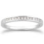 Bague de mariage en diamant princesse sertie en channel en or blanc 14k