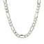 Rhodium Plated Sterling Silver Figaro Chain - 5.5mm