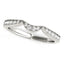 Bague de mariage en diamant courbée en or blanc 14 carats avec milgrain