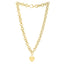 14k Yellow Gold Rolo Link Necklace with Heart Tag