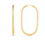 Pendientes de aro grandes de papel clip sin fin de oro amarillo de 14k