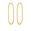 Pendientes de aro grandes de papel clip sin fin de oro amarillo de 14k