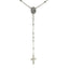 Elegant Sterling Silver Rosary Necklace with Fine Beads