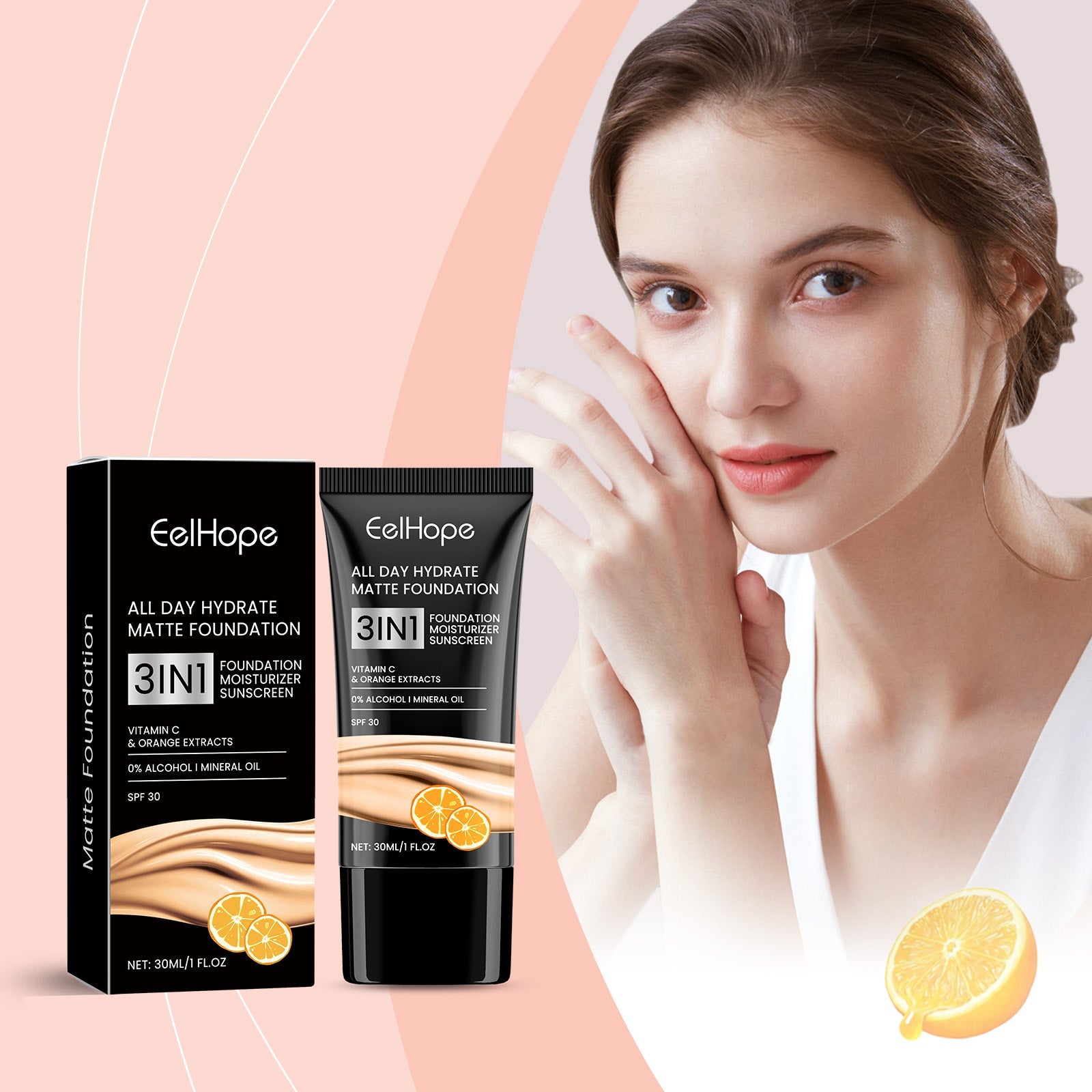 Moisturizing Matte Foundation Natural Lightweight Brightening Facial Skin Care Moisturizing Foundation Without Removing Makeup - Korvel