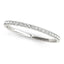Bague de mariage en or blanc 14k avec diamants pavés fins