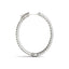 Boucles d'oreilles créoles en diamant en or blanc 14k - Design double face
